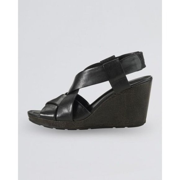 Cole Haan Nike Air Dinah Wedge Leather Sandal Size 7 1/2 - Picture 5 of 12